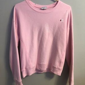 Champion small pink reverse weave crewneck!